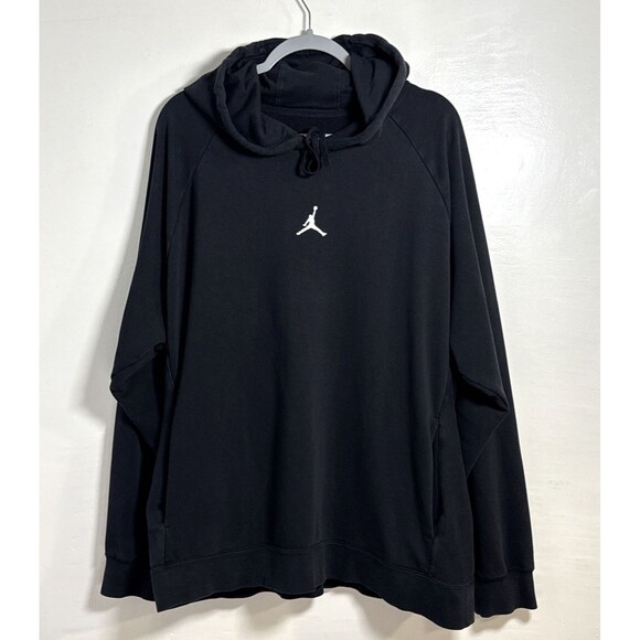 Jordan Other - Jordan Mens Hoodie XL Black Cotton Blend Center Jumpman Logo Long Sleeve Pockets
